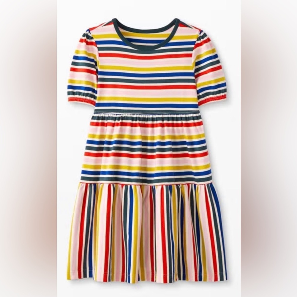 Hanna Andersson Rainbow 🌈 Striped Twirly Dress. Size 8